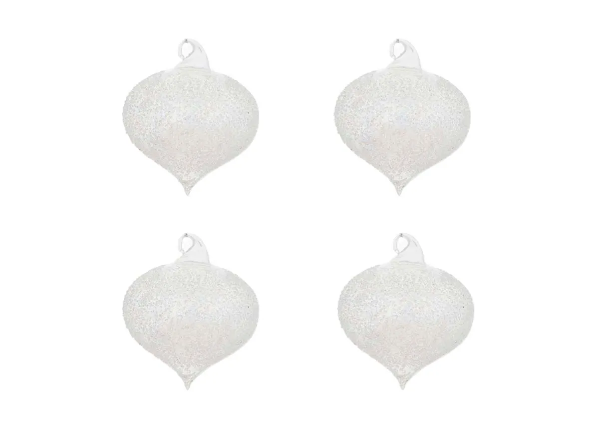 Set Of 4 Clear Onion Baubles - Frosty the Snowman