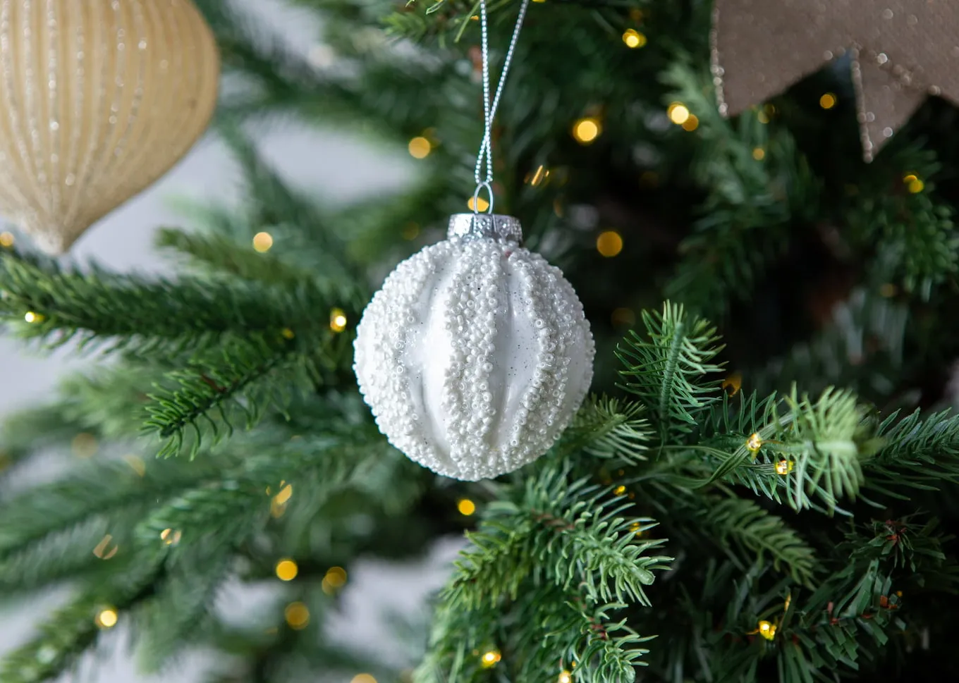 Set Of 4 White Baubles - This Little Light