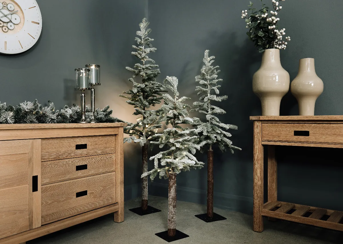 150cm Alder Snow With Lights - Christmas Tree