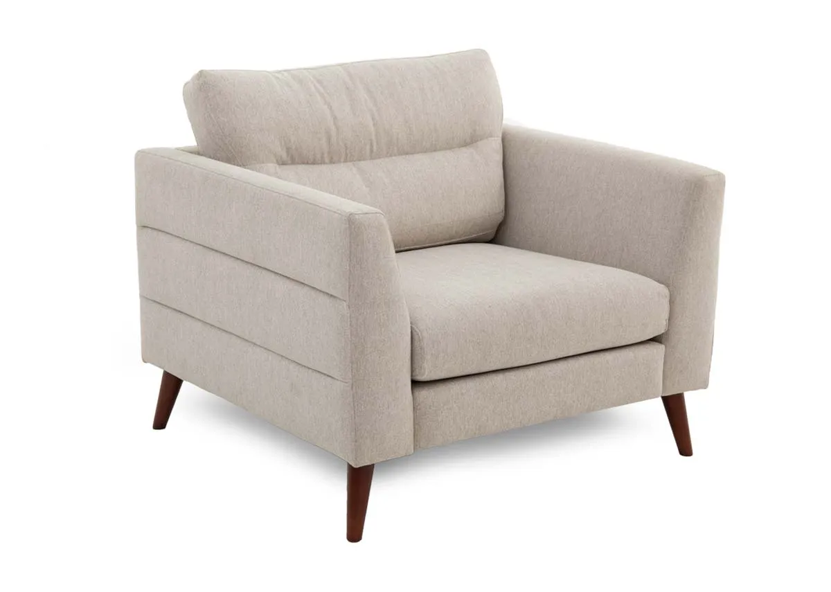 Beige Fabric Armchair - Presley