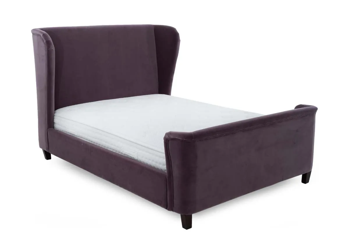 Double (4ft6) Lilac Fabric Bed Frame - Maison
