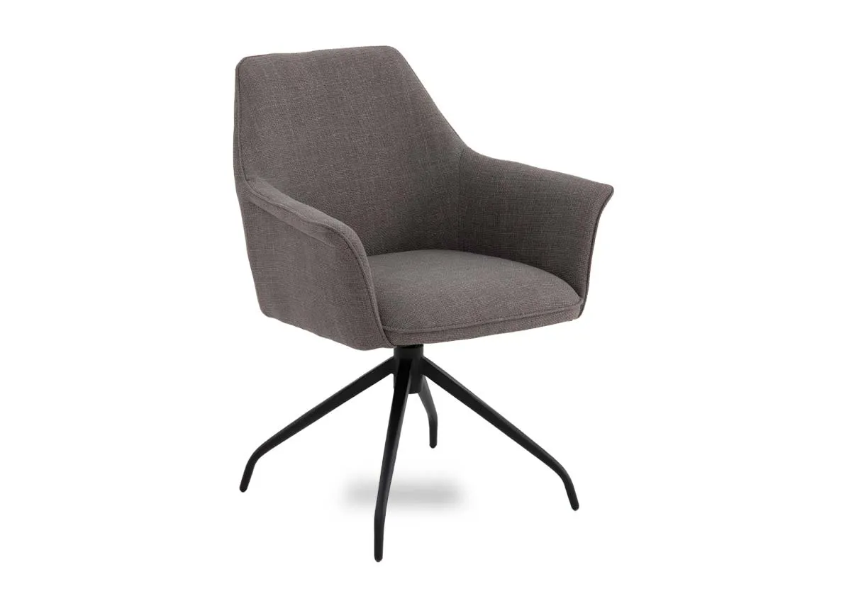 Taupe Fabric Dining Chair - Alor