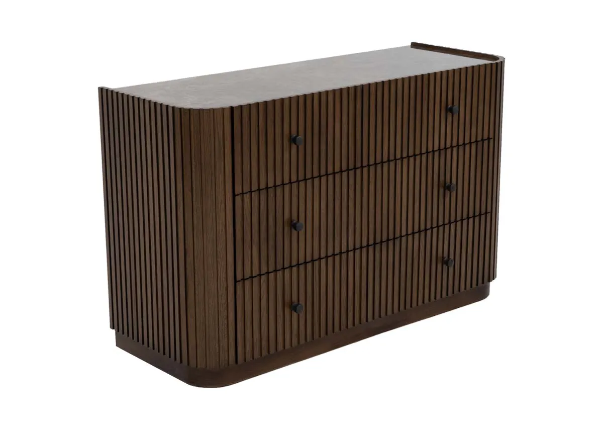 3 Drawer Smoked Oak Chest - Jacob
