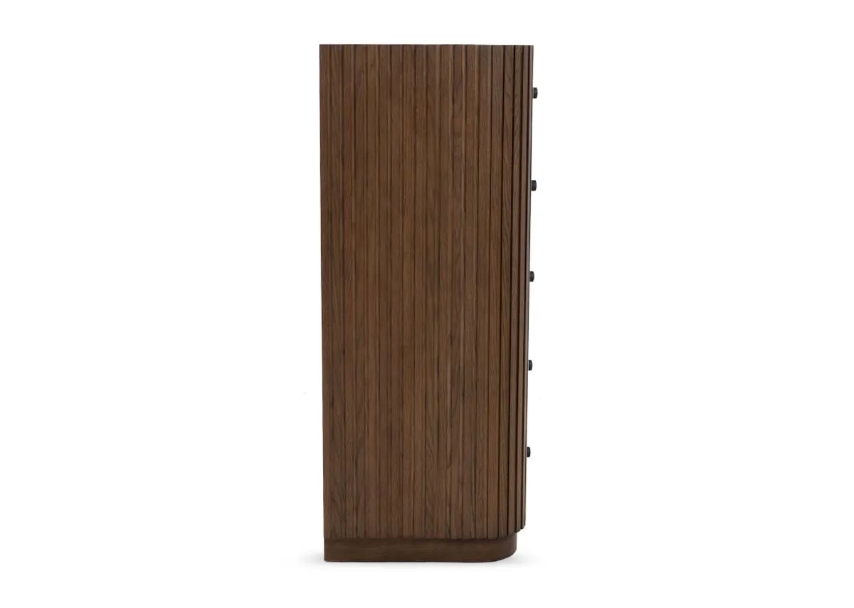 A 5 drawer tallboy from EZ Livings Jacob range. Side view