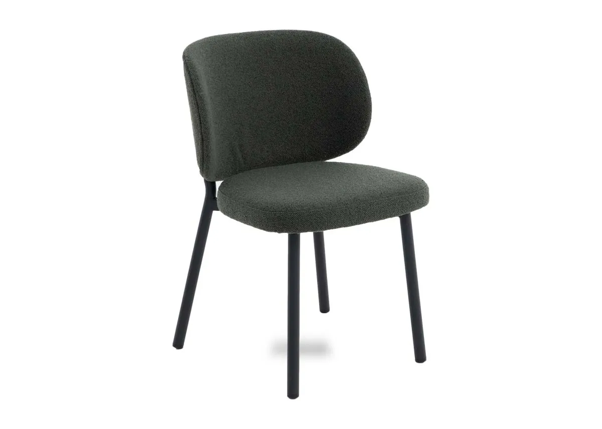 Green Boucle Dining Chair - Swan