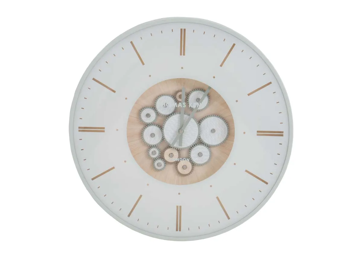 Ivory Cog Wall Clock - Clocksmith