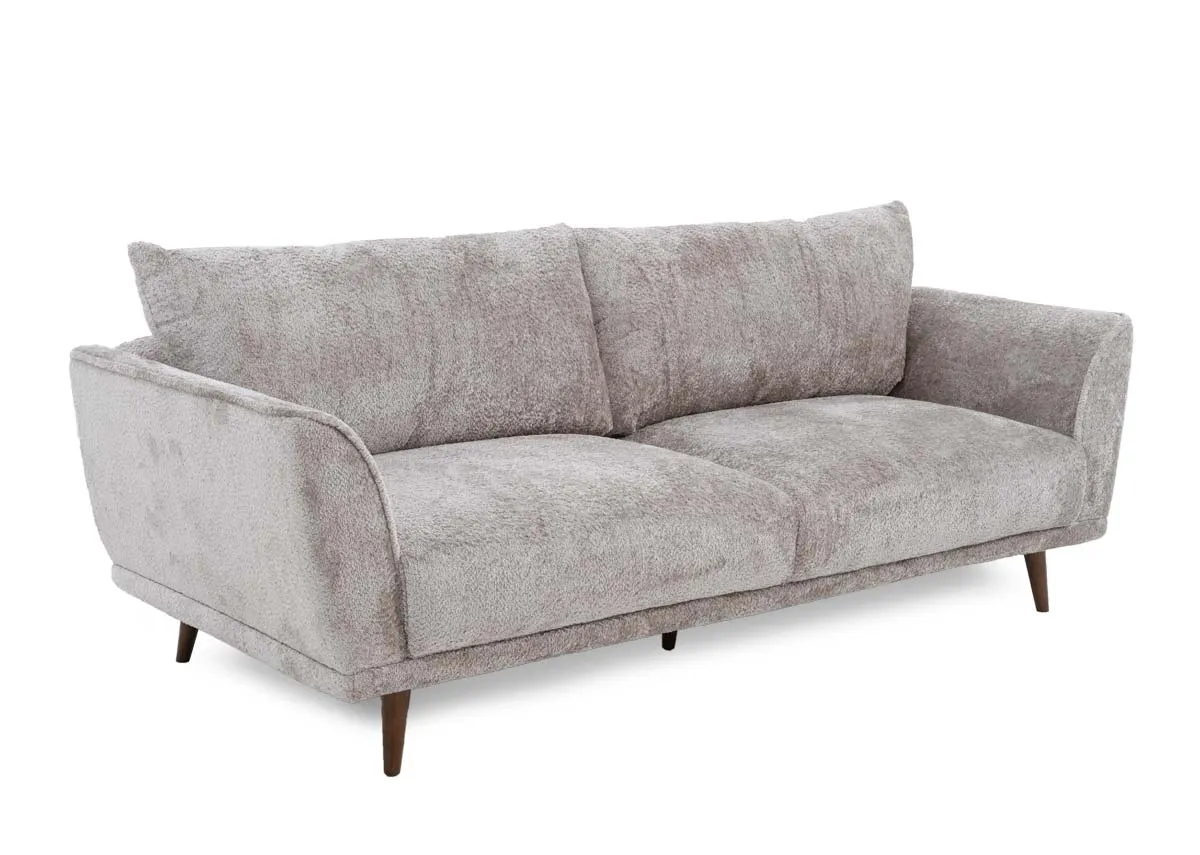 A 4 seater silver grey sofa from EZ Livings Boutique range. Anngled view