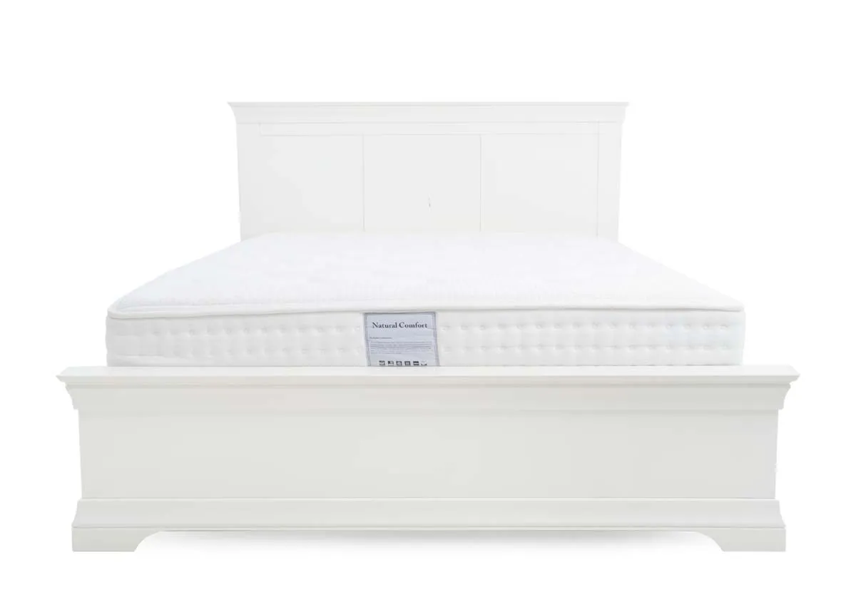 A dimension image of the Dove 6ft Bedframe with 199cm x 215cm x 115cm