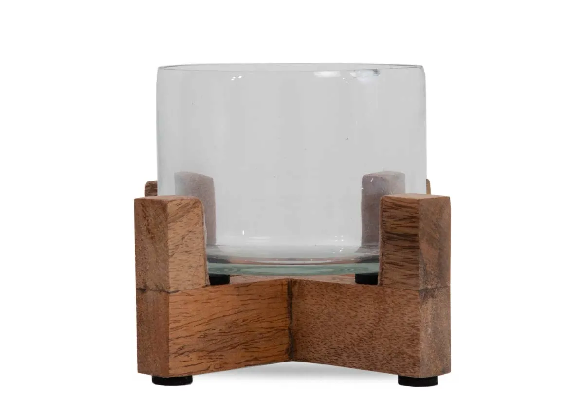 A dimension image of the Piper Natural Candle Holder with 13cm x 10cm