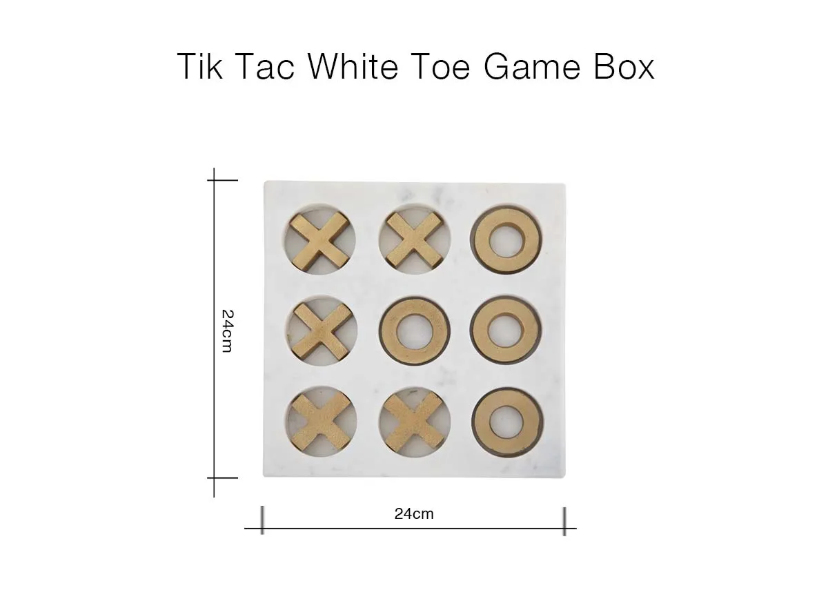 A dimension image of the Tik Tak Toe box with 25cm x 25cm