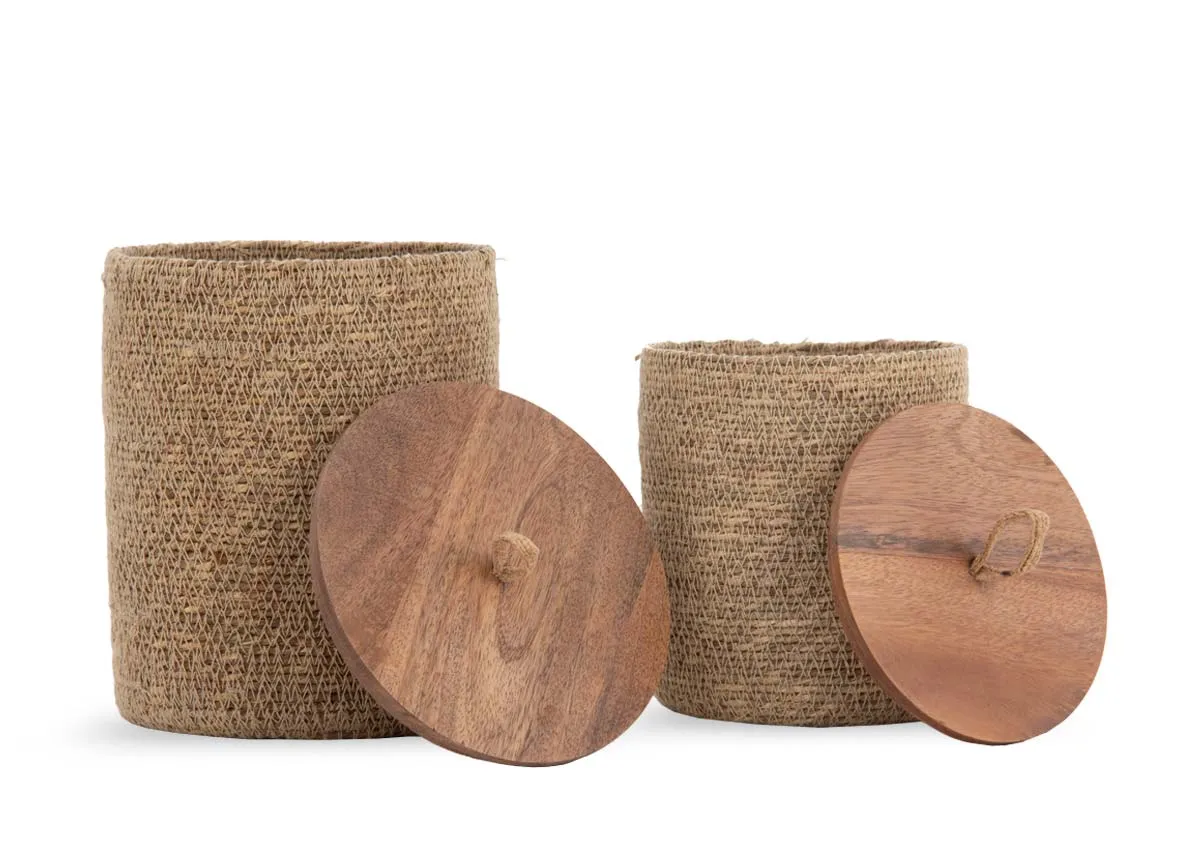 A dimension image of the Ava baskets with 13-15cm x 15-18cm
