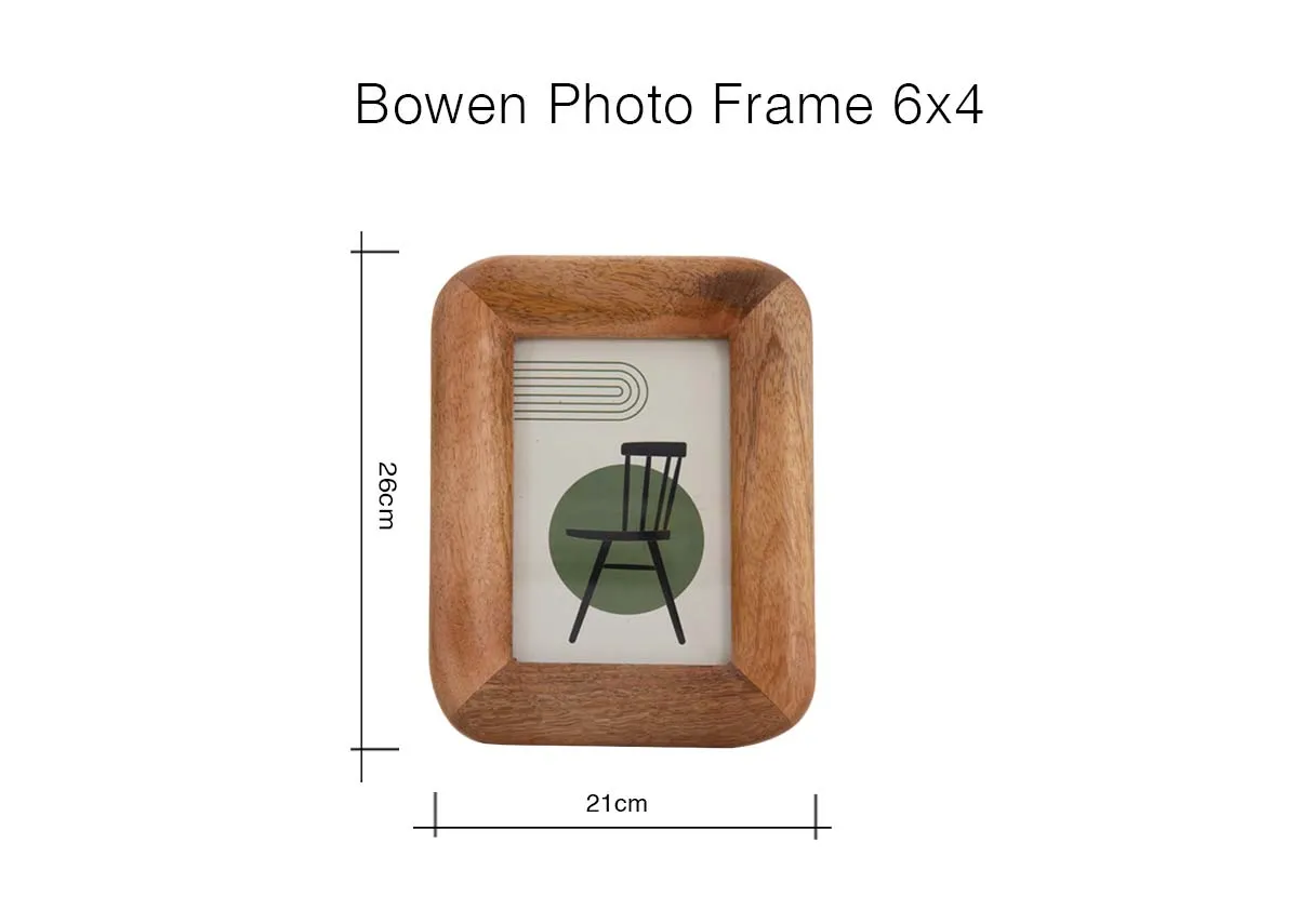 A dimension image of the Bowen Frame with 21cm x 26cm
