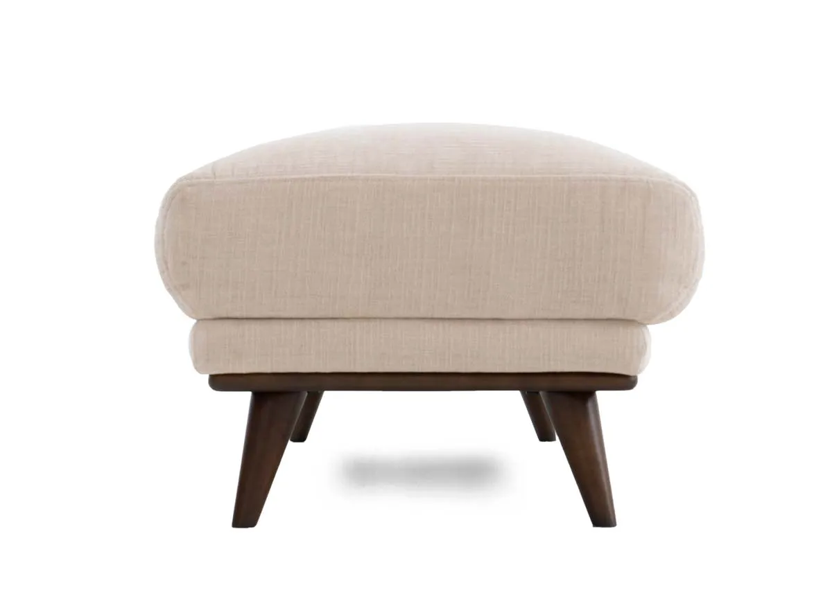 A cream large footstool from EZ Livings Pippa Range. Side view.