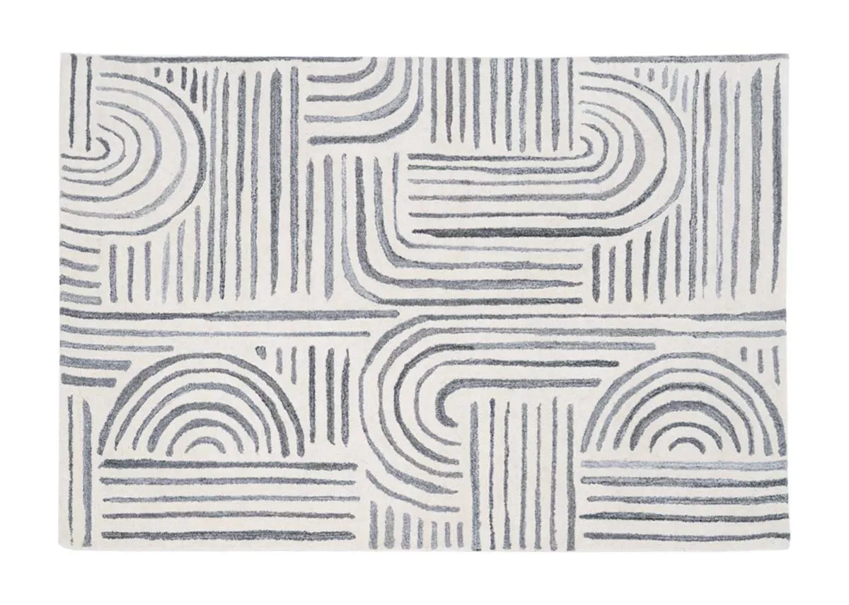A dimension image of the Orlando rug with 120cm x 170cm