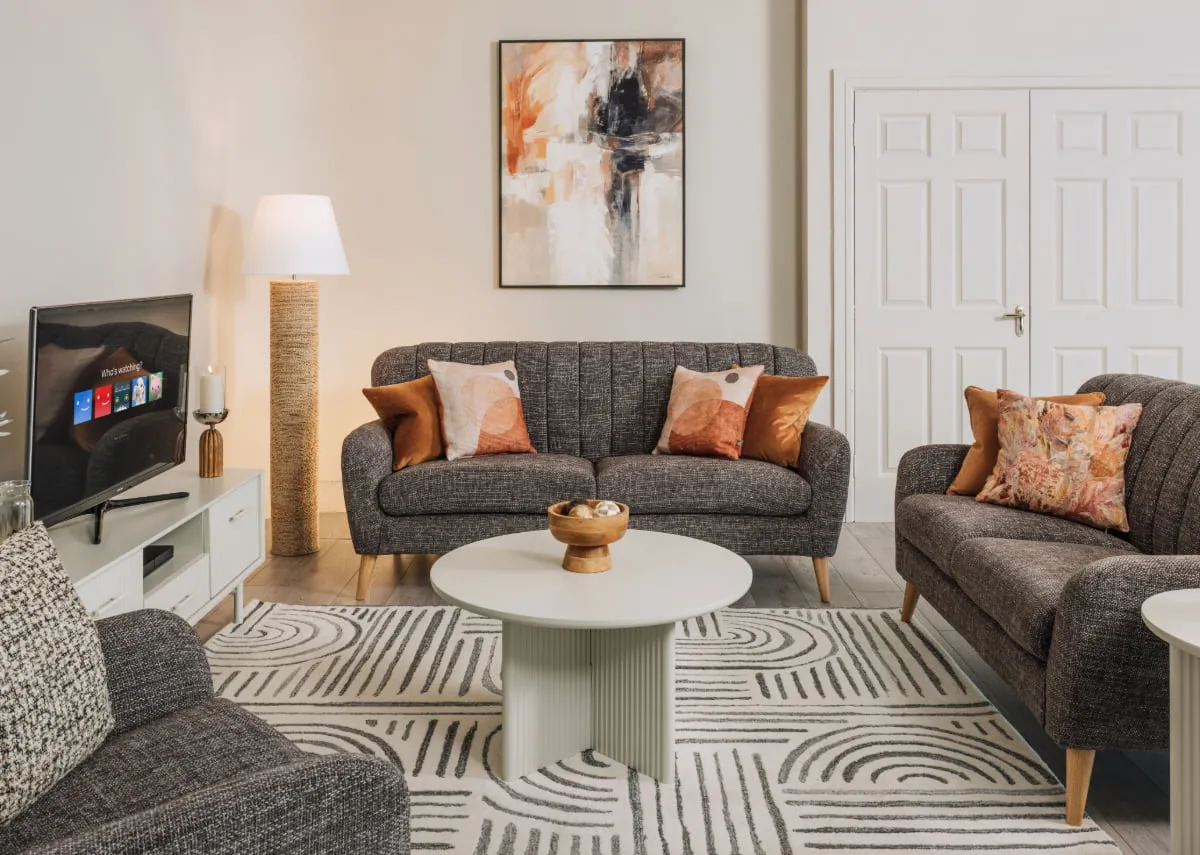 Ivory Grey 200cm x 290cm Large Rug - Orlando