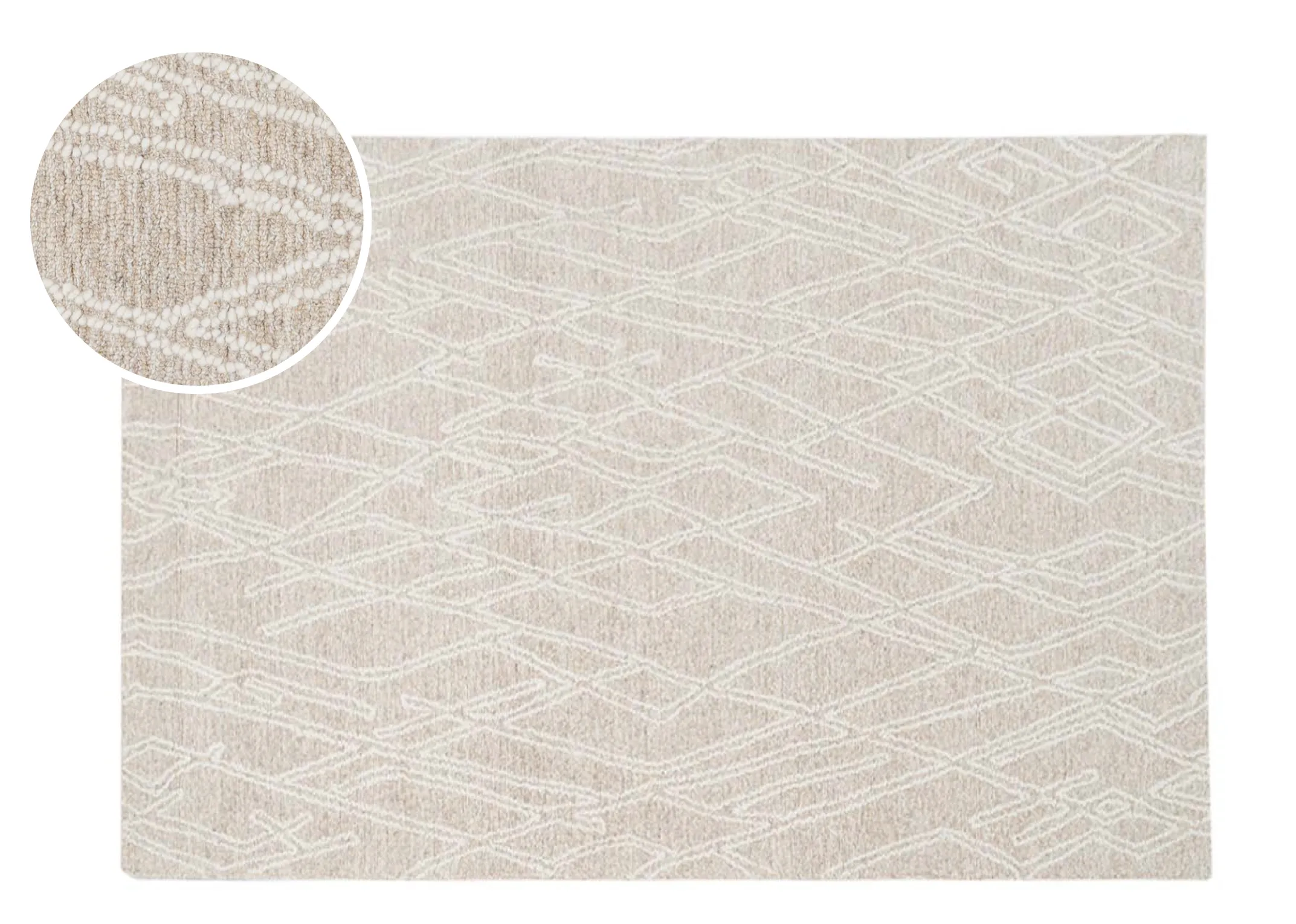 Natural Ivory 200cm x 300cm Large Rug - Kansas