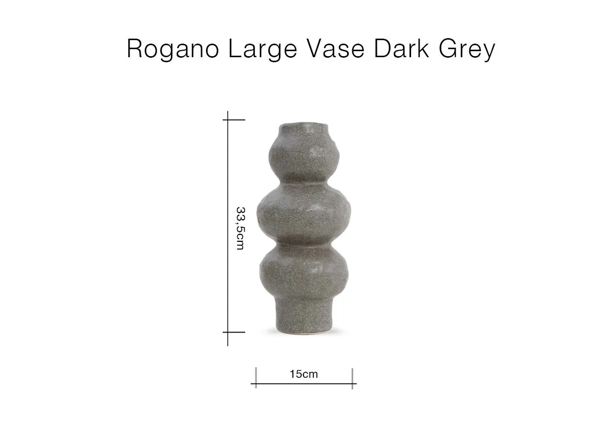 A dimension image of the Rogano Large Vase with 15cm x 33.5cm