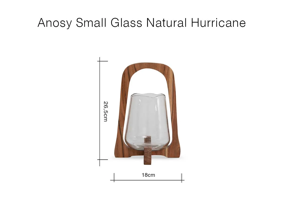 A dimension image of the Anosy Small Candle Holder with 18cm x 26.5cm