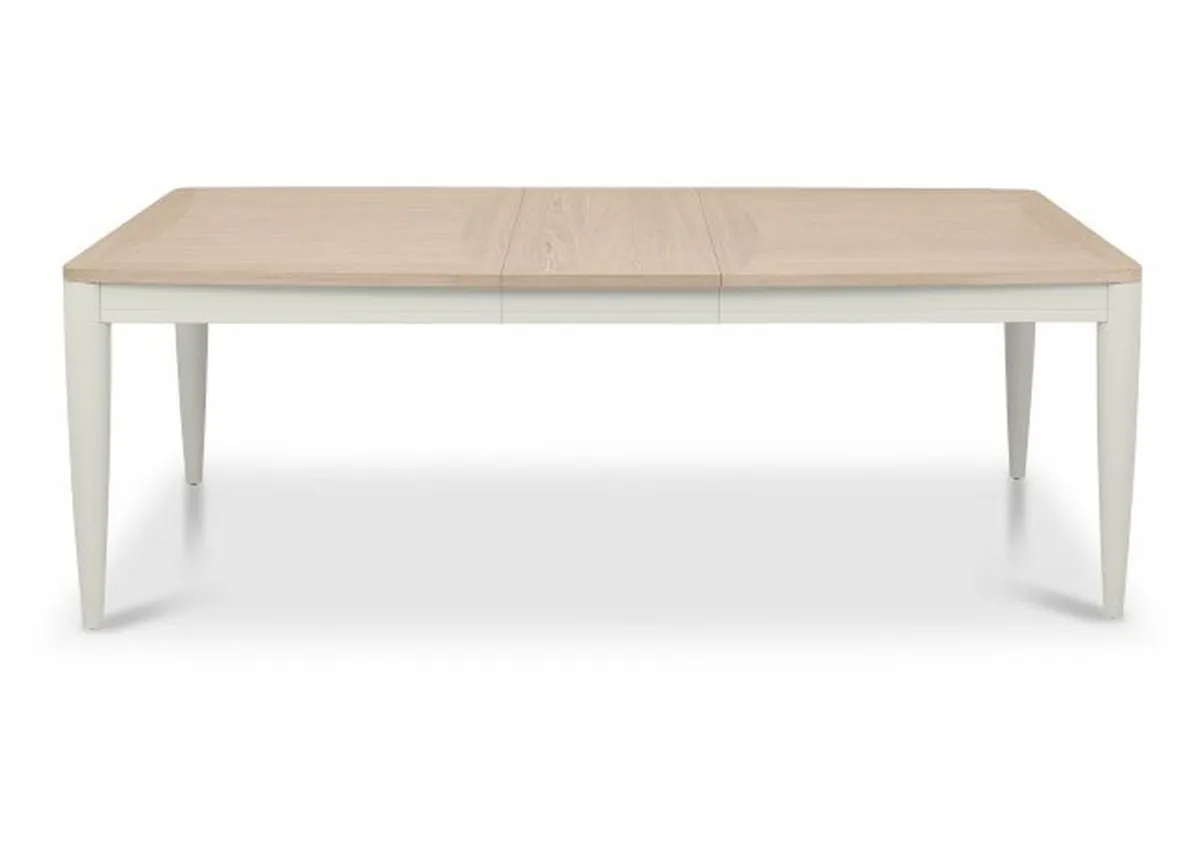 A dimension image of the Larsen Dining Table with 180cm -235cm x 76cm