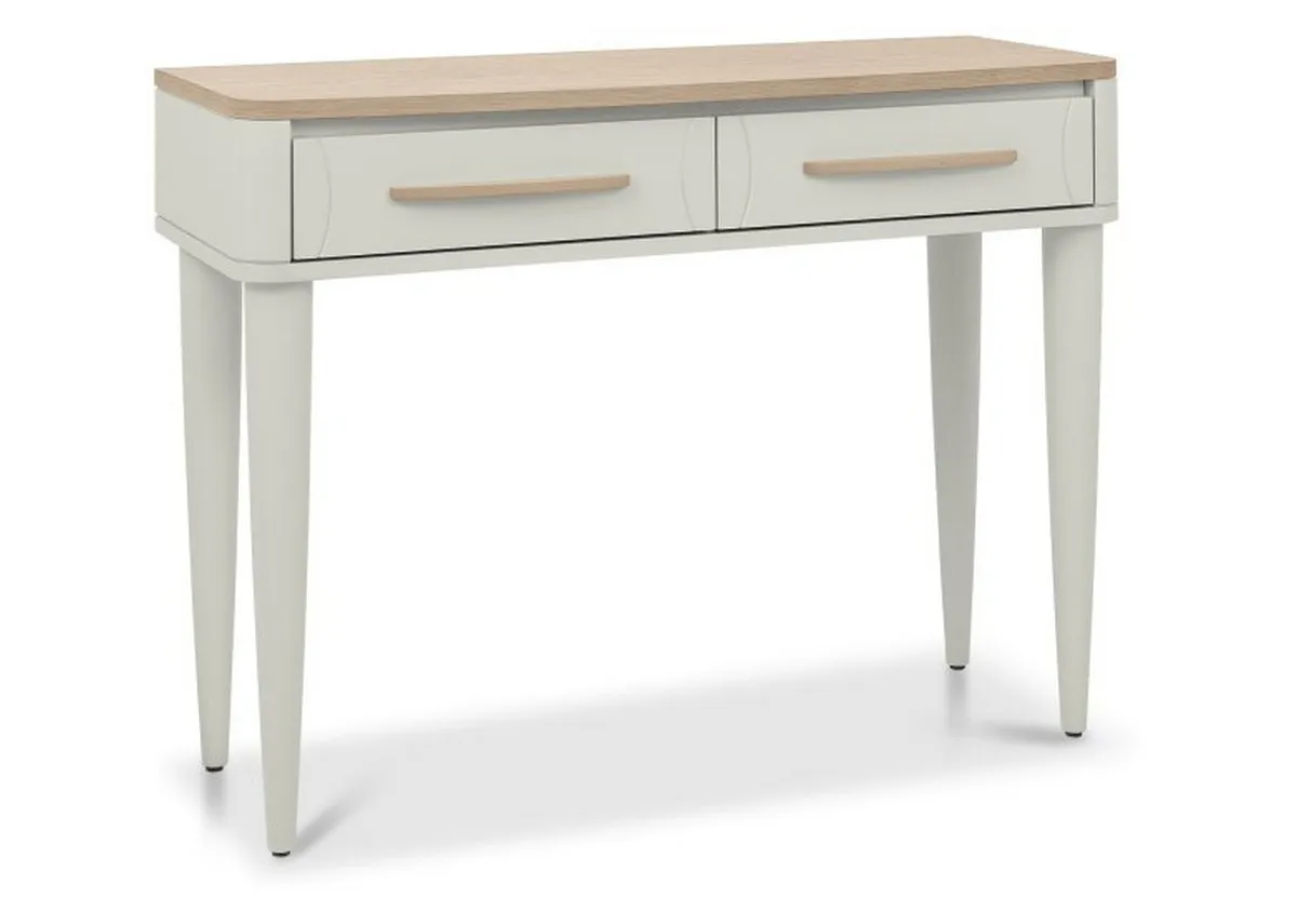 2 Drawer Scandi Oak & Grey Console Table - Larsen