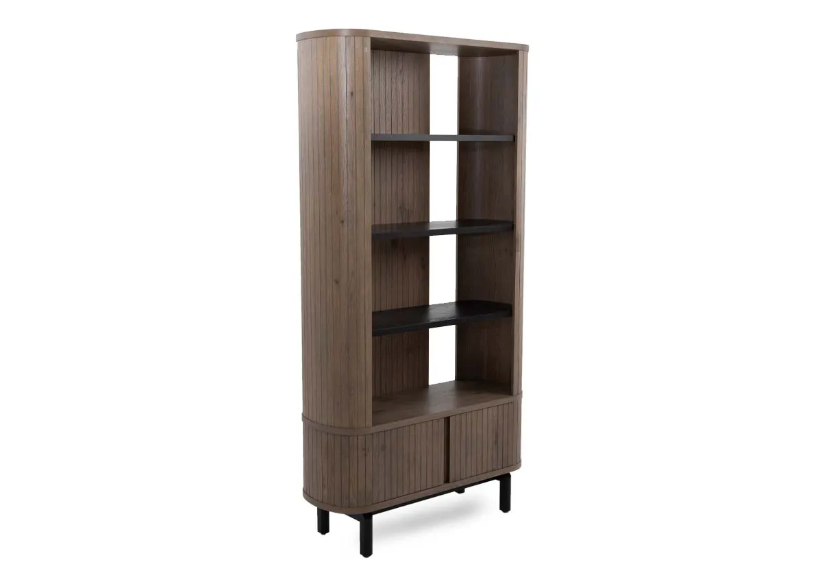 2 Door Grey Oak Display Unit - Vega