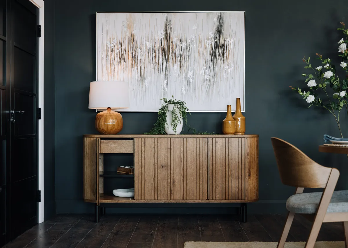 4 Door 2 Drawer Rustic Oak Wide Sideboard - Vega