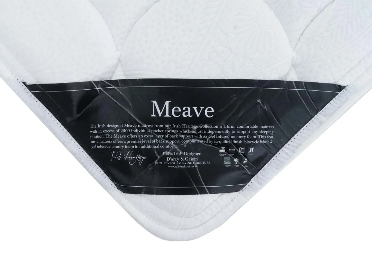 A dimension image of the Premier Meave Mattress with 30cm