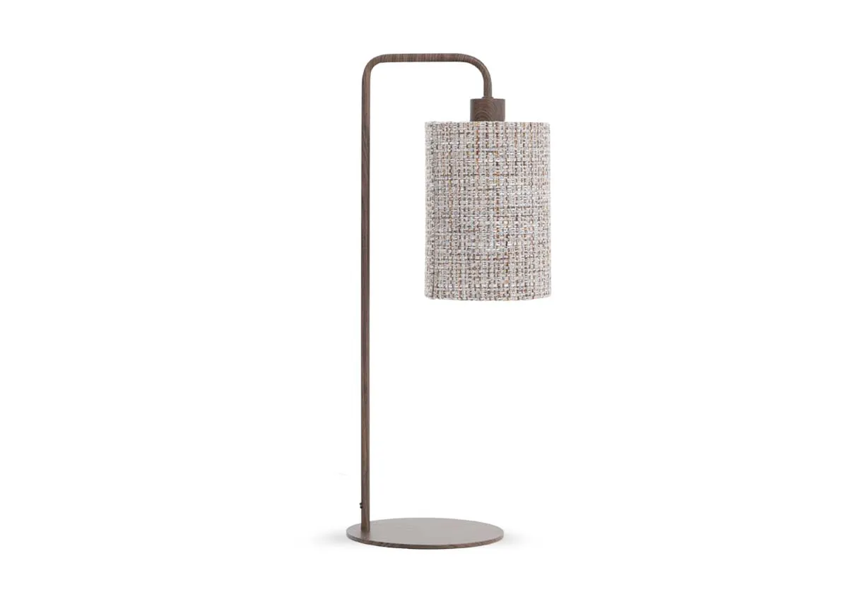Wood Table Lamp with Safira Shade - Elodie