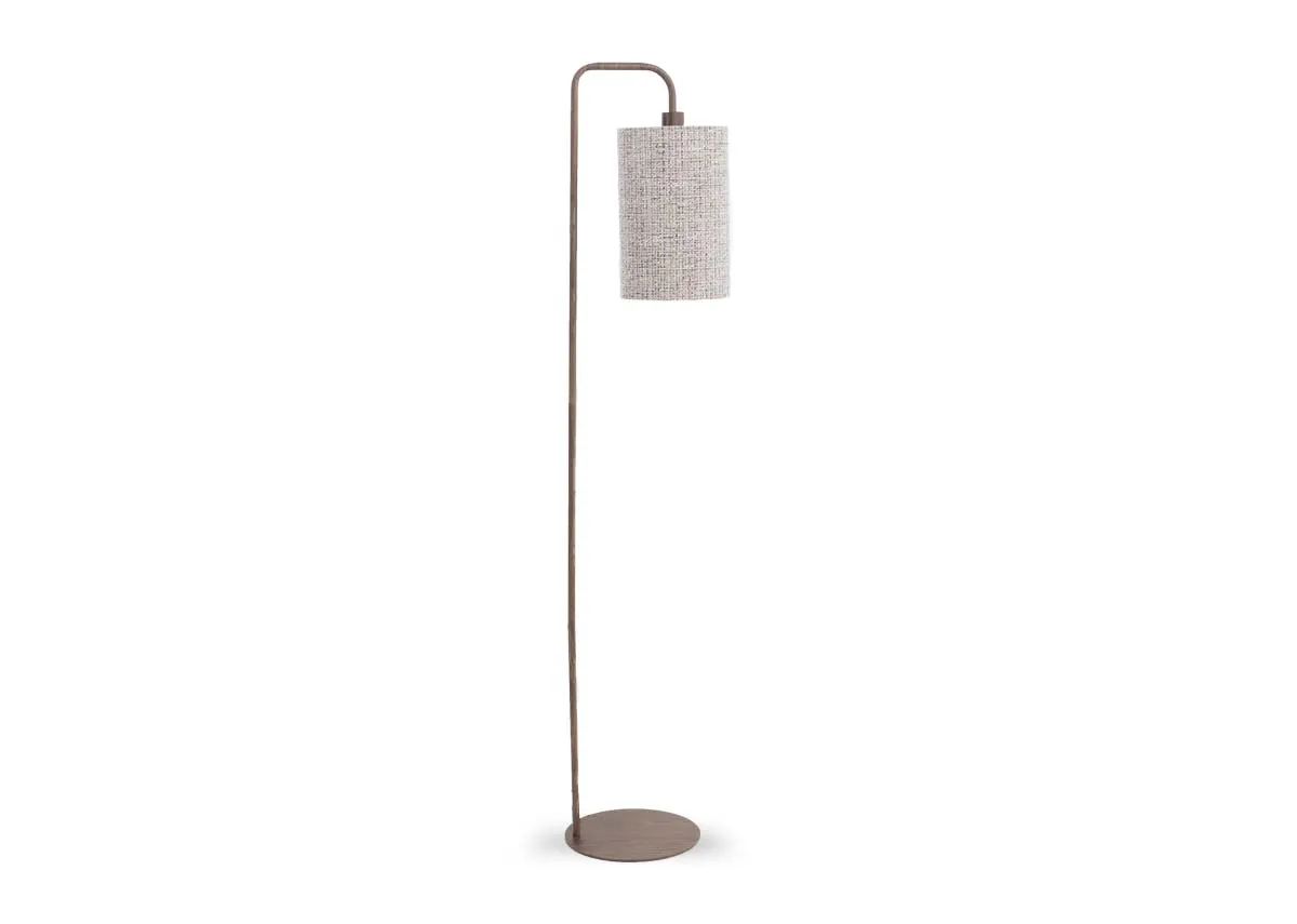 Wood Floor Lamp with Safira Shade - Elodie