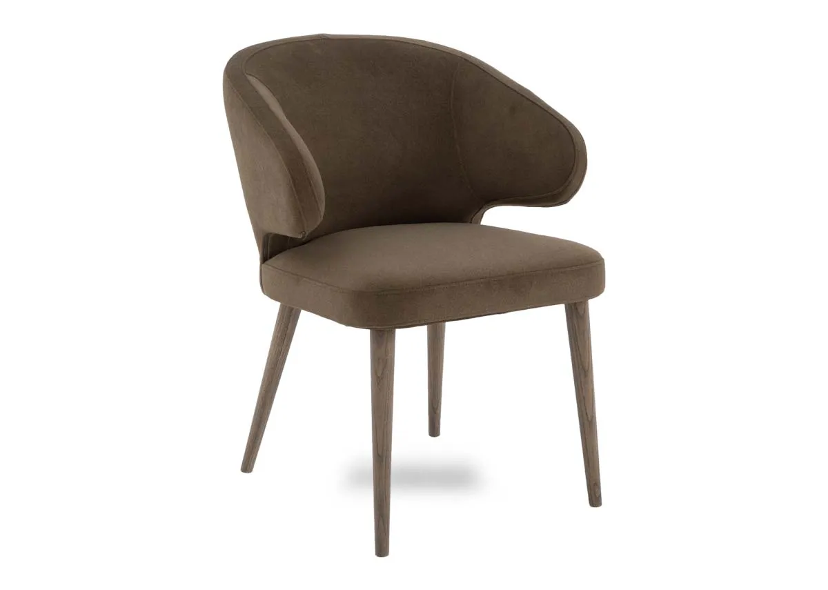 Green Fabric Dining Chair with Grey leg - Victor