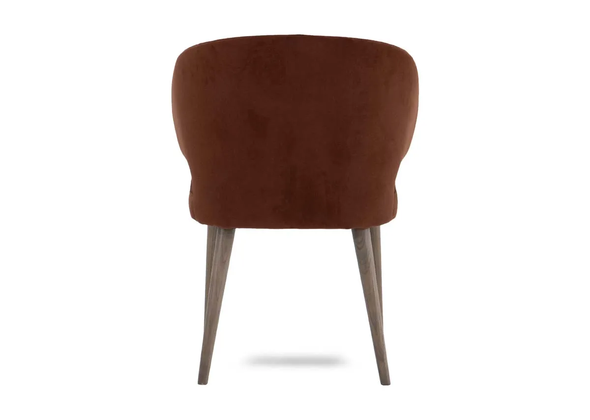 image of the Victor Bronze dining chair with 60cm x 42cm x 80cm