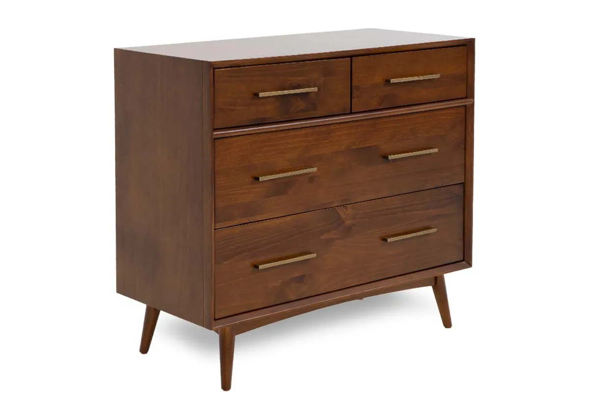 4 Drawer Dark Pine Chest - Leya