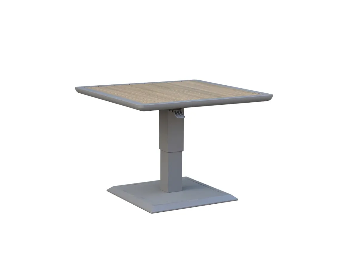 A square rising table from EZ Livings Bologna range