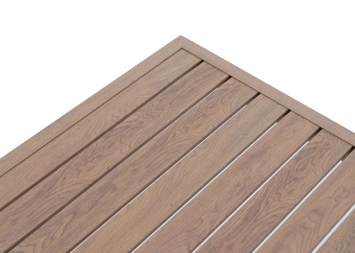 A corner lounge set EZ Livings Bordeaux range. Angled view of one half of the sofa with padded seat cushion