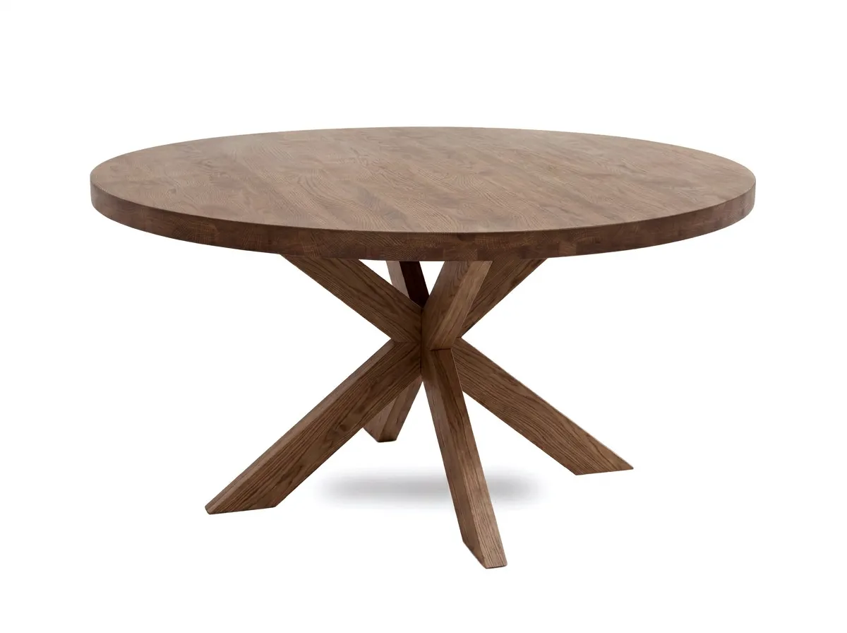 150cm Round Solid Oak Dining Table - Oslo