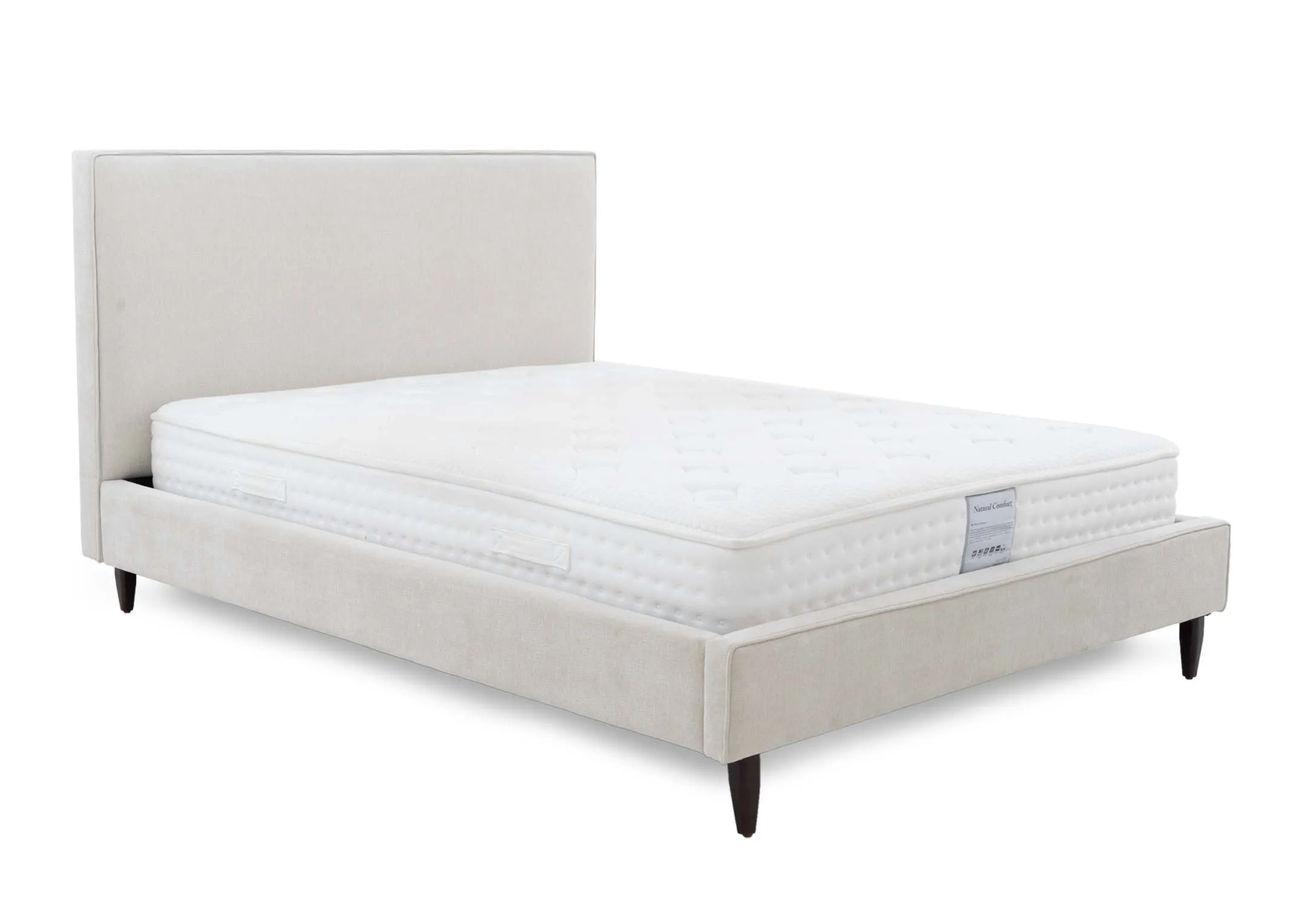 Super King (6ft) Natural Cream Fabric Bed Frame - Emilia