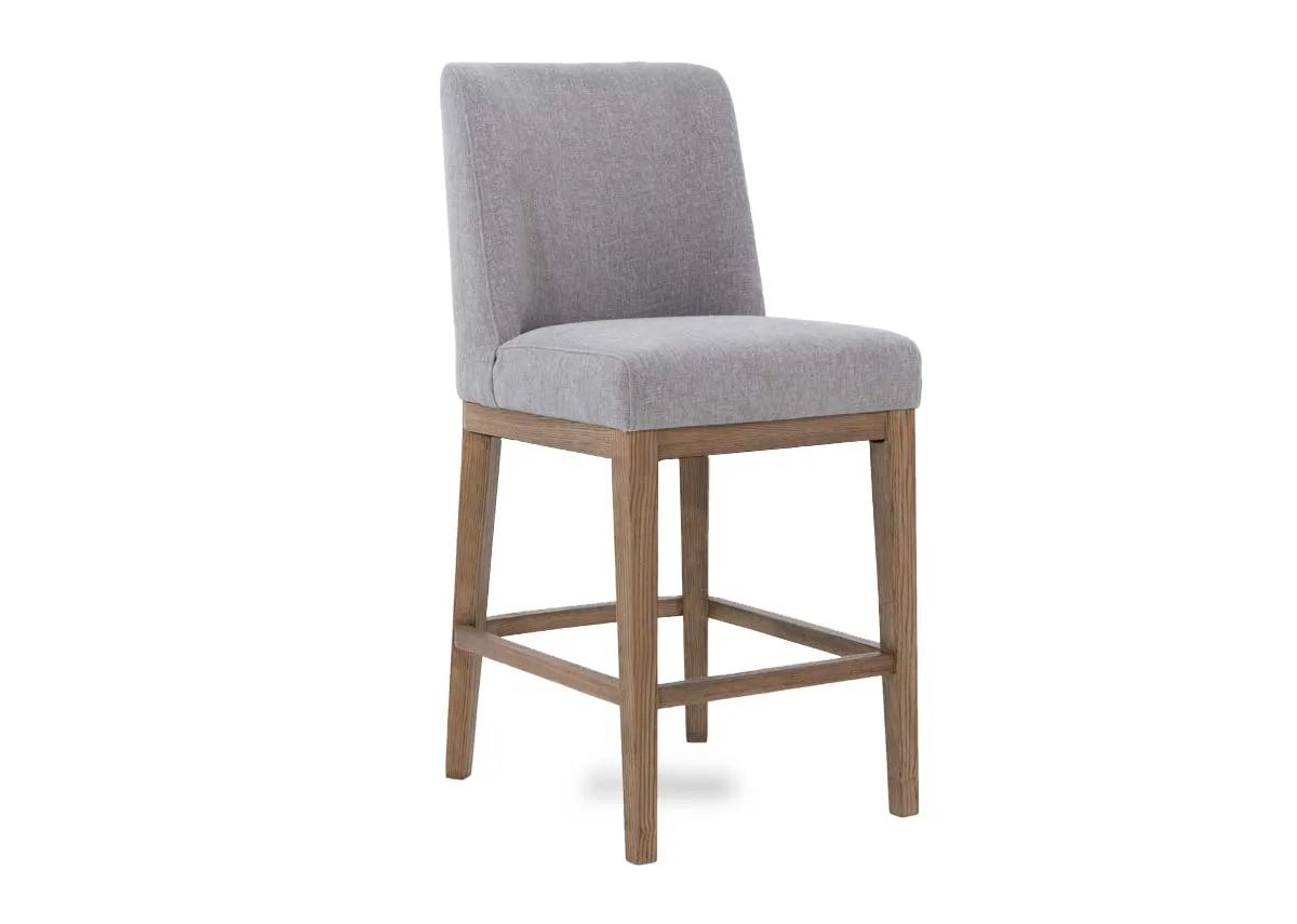 Grey Fabric Counter Bar Stool - Naxos