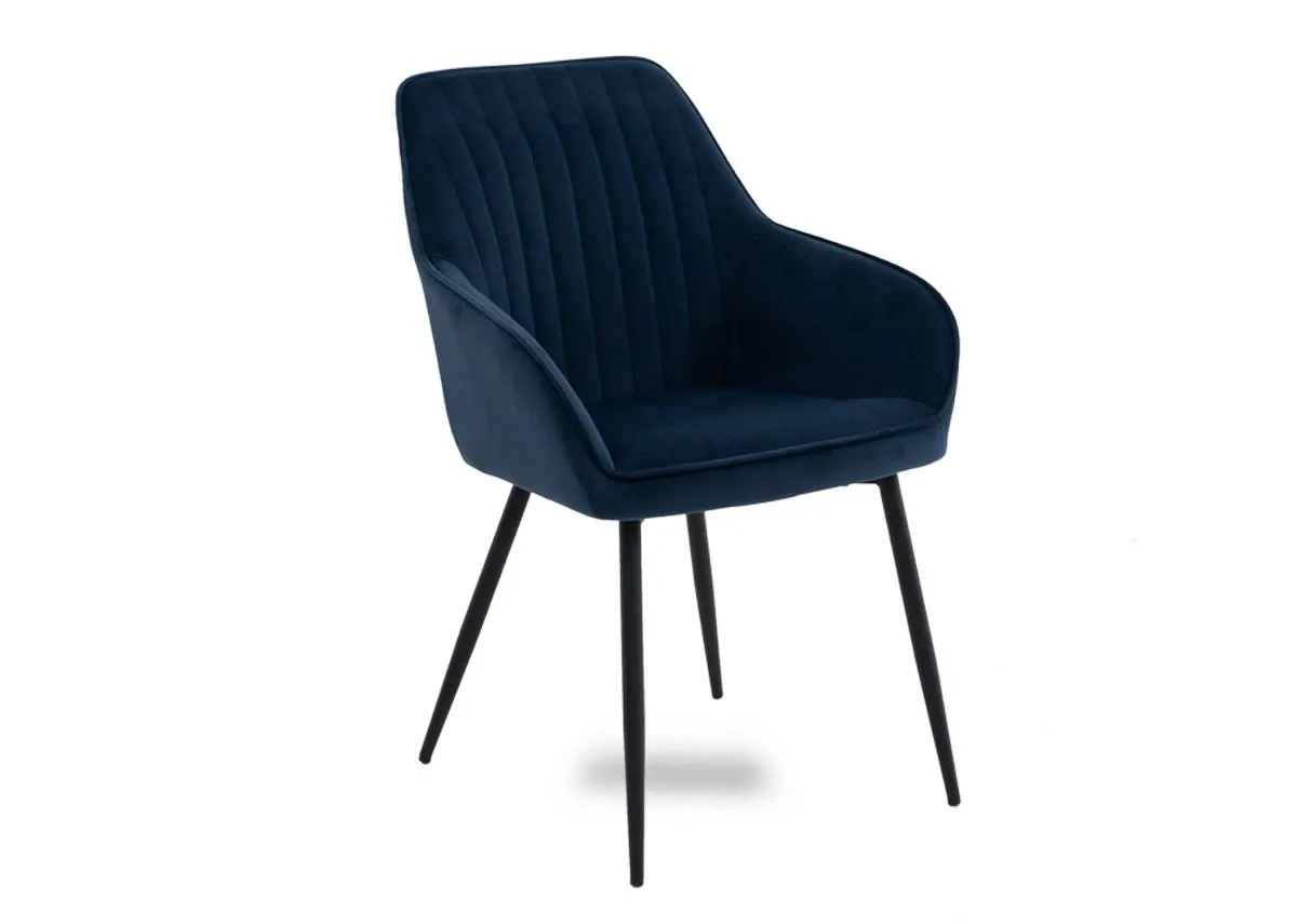 Blue Fabric Dining Chair - Nolan