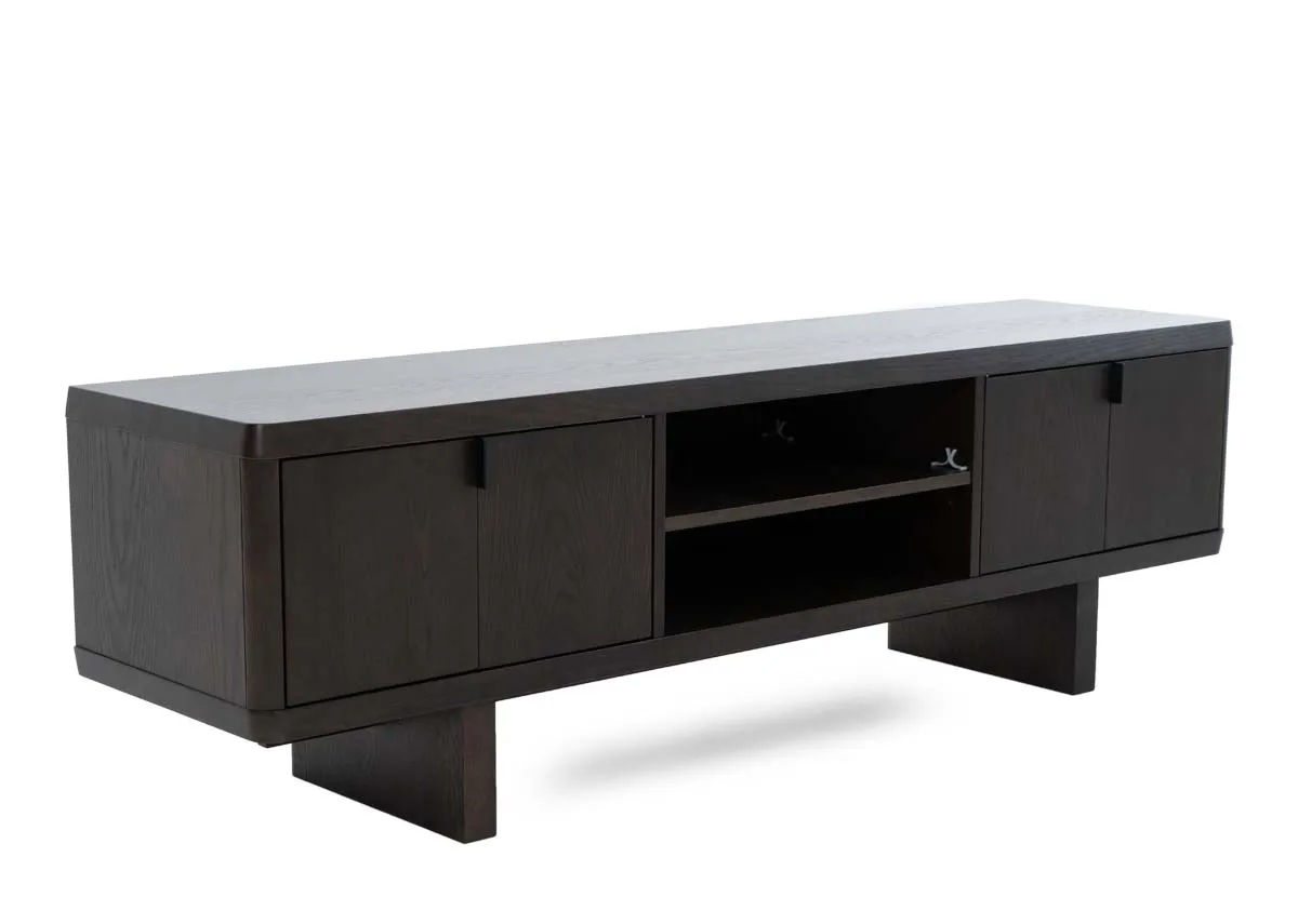 2 Door Brown TV Unit - Rimini