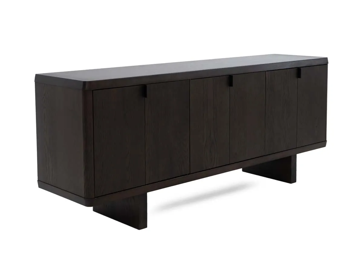 3 Door Dark Brown Sideboard - Natu