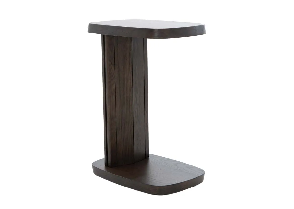 A dark brown laptop table from EZ Livings Rimini range. Angled view