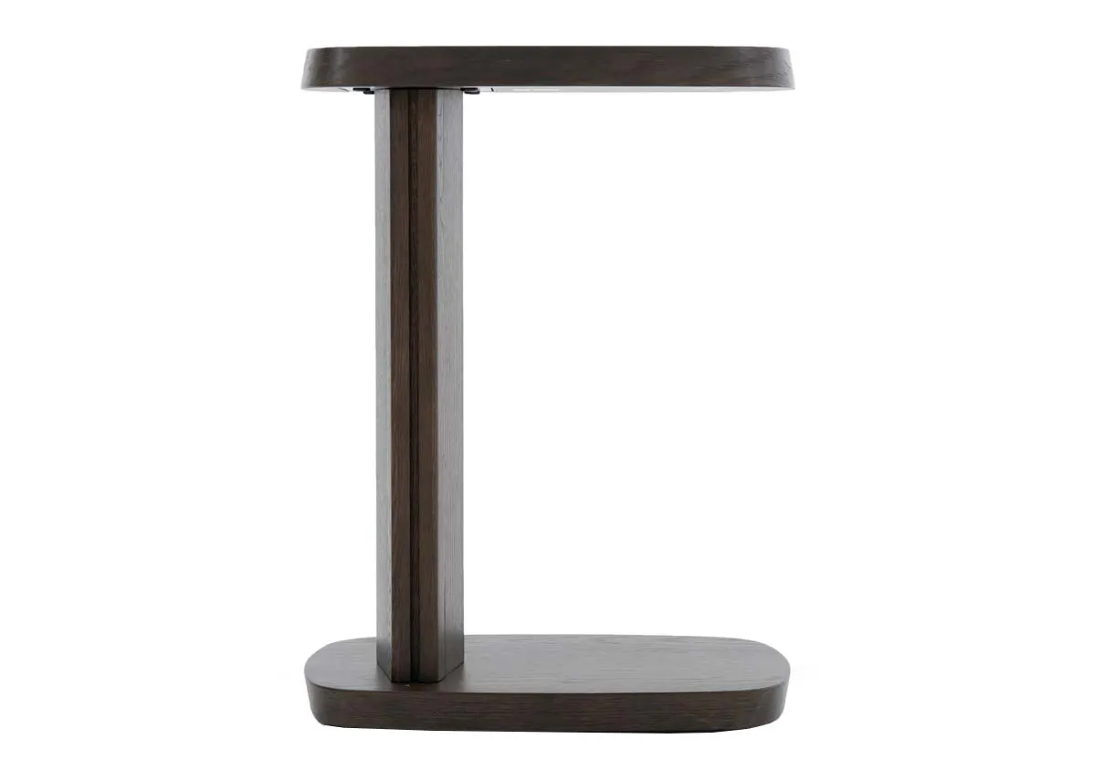 A dark brown laptop table from EZ Livings Rimini range. Side view