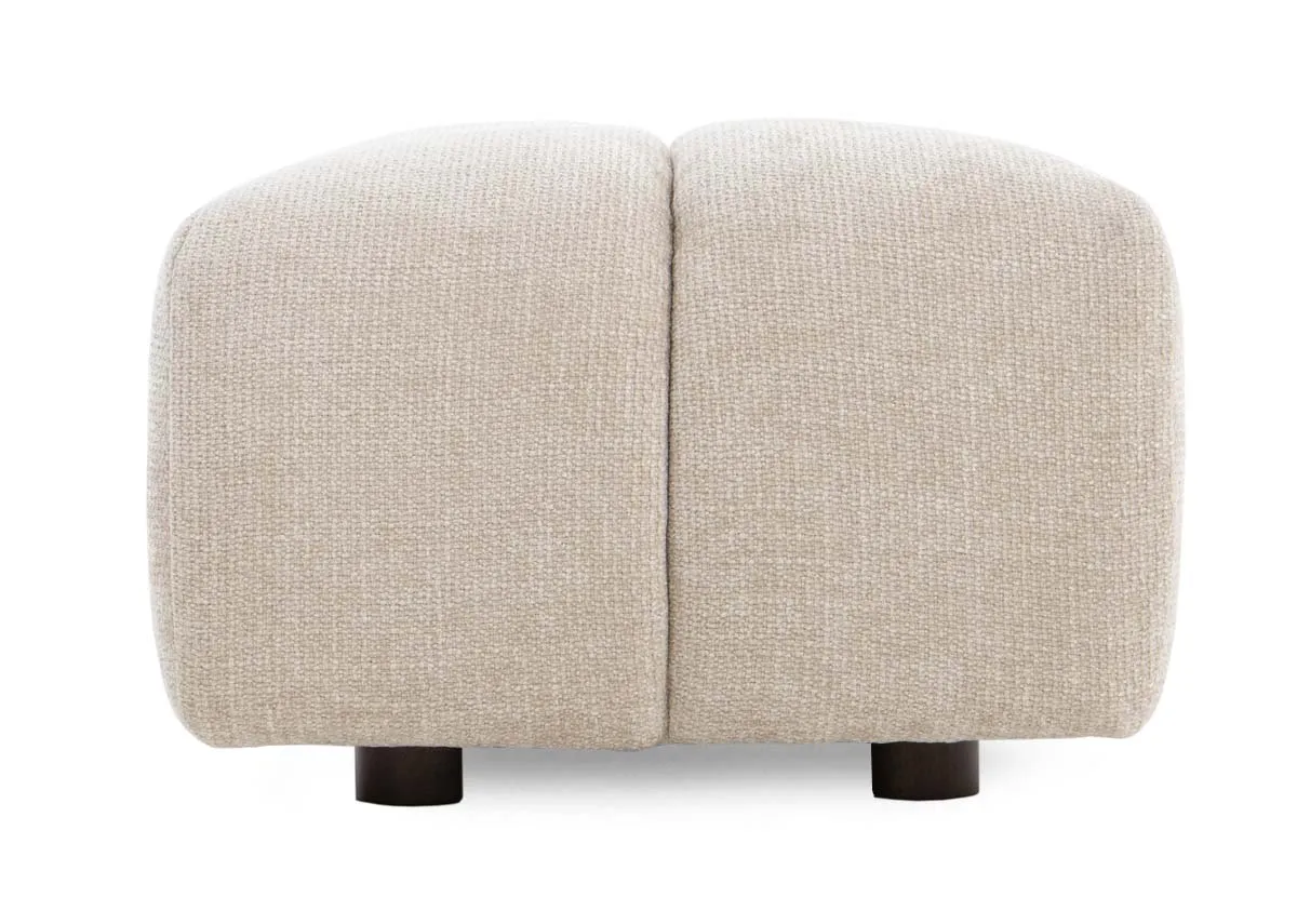 A dimension image of the Matera Footstool with 102cm x 62cm x 43cm