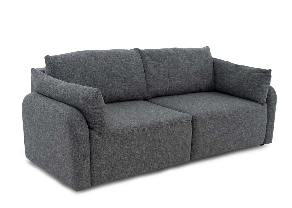 3 Seater Grey Fabric Sofa Bed - Brooks