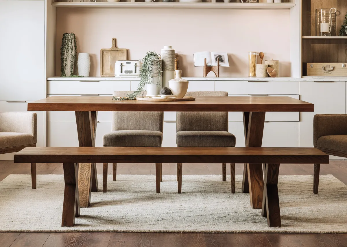 180cm All Oak Dining Bench - Davos