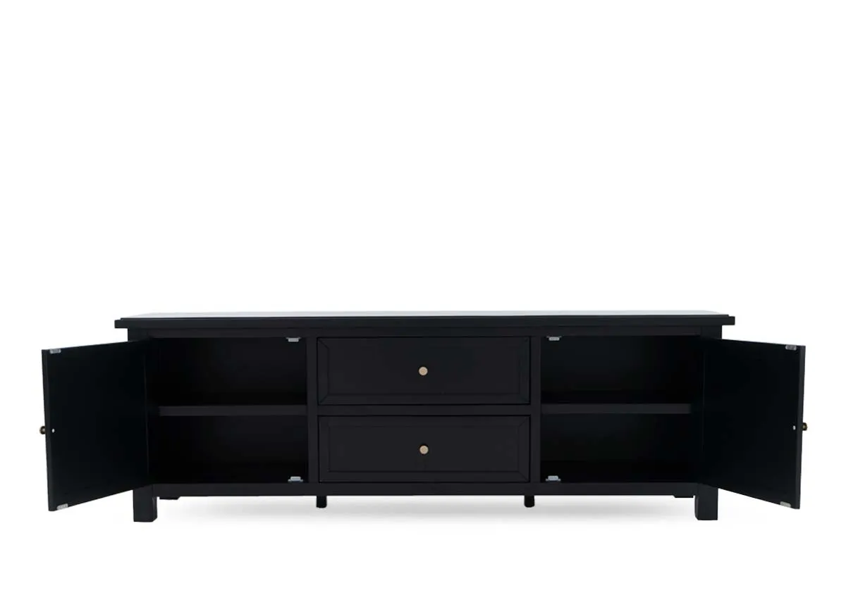 A dimension image of the Hampton TV Unit with 180cm x 45cm x 61cm