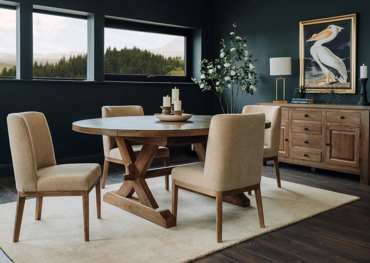 150cm-190cm Extendable Round Dining Table - Naxos