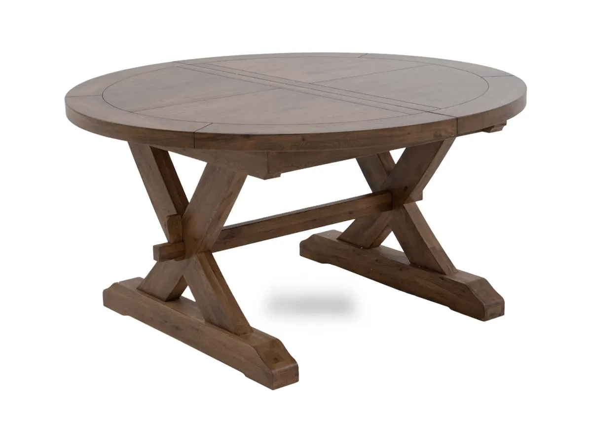 150cm-190cm Extendable Round Dining Table - Naxos