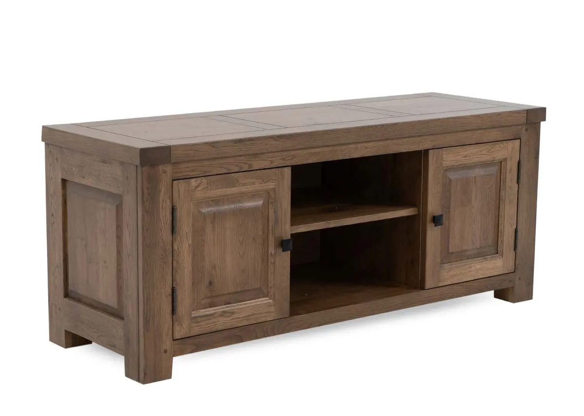 2 Door Oak TV Unit - Naxos