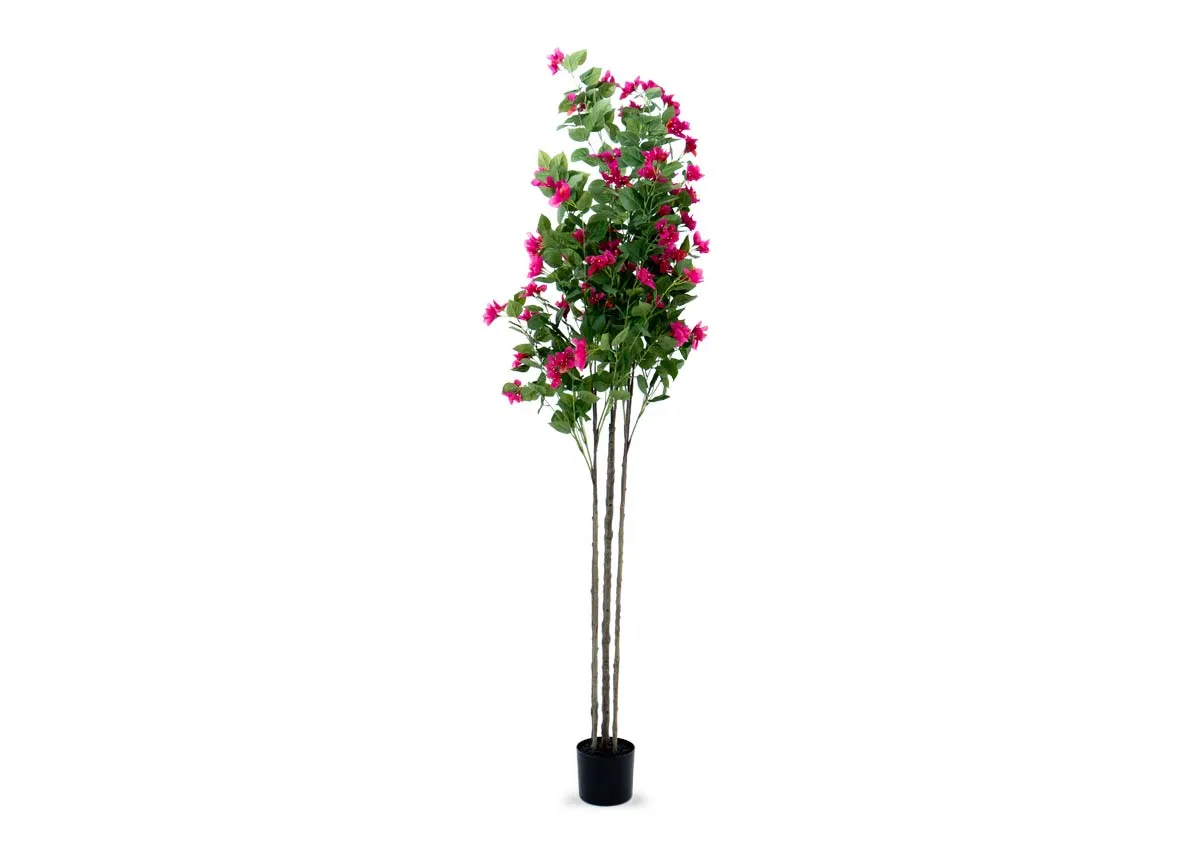 220cm Artificial Flower Tree in Pot - Bougainvillea